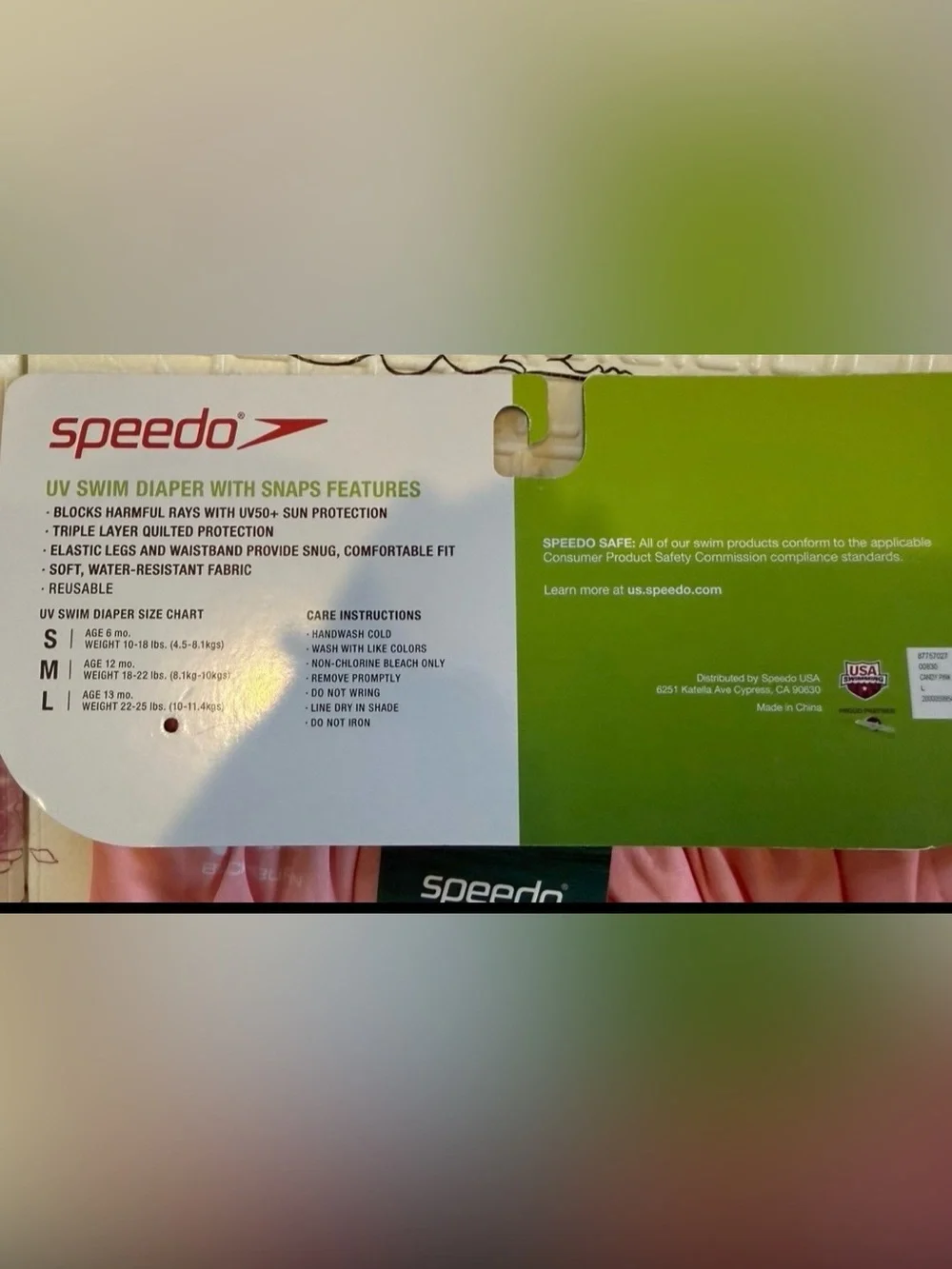 NWT Speedo toddler x2 swim diaper sz L